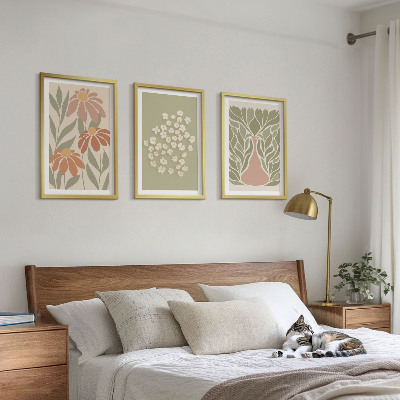 Set di quadri incorniciati Motivi floreali in stile boho