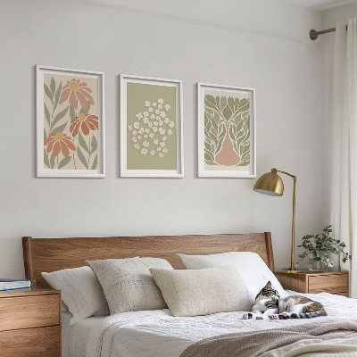 Set di quadri incorniciati Motivi floreali in stile boho