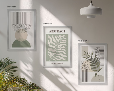 Set di quadri incorniciati astrazioni botaniche boho
