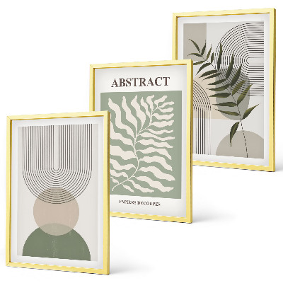 Set di quadri incorniciati astrazioni botaniche boho