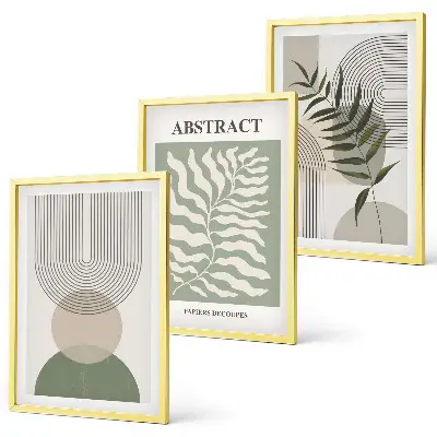 Set di quadri incorniciati con design di astrazioni botaniche boho