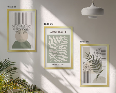 Set di quadri incorniciati astrazioni botaniche boho