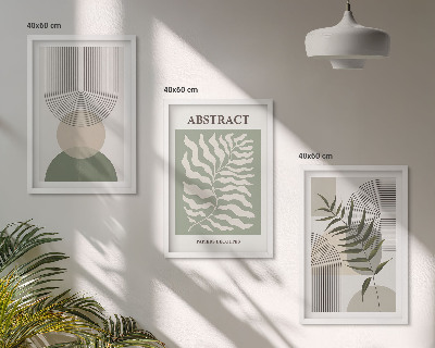 Set di quadri incorniciati astrazioni botaniche boho