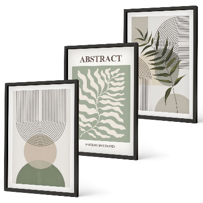Set di quadri incorniciati astrazioni botaniche boho