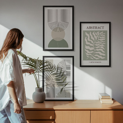 Set di quadri incorniciati astrazioni botaniche boho