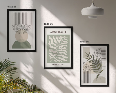 Set di quadri incorniciati astrazioni botaniche boho