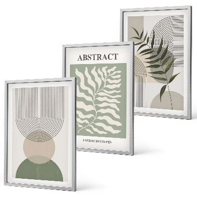 Set di quadri incorniciati astrazioni botaniche boho