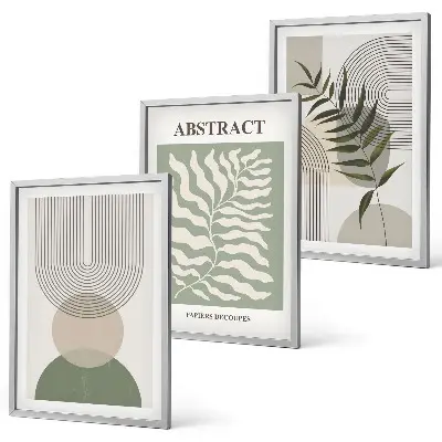 Set di quadri incorniciati con design di astrazioni botaniche boho
