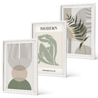 Composizione di quadri Eleganti grafiche vegetali