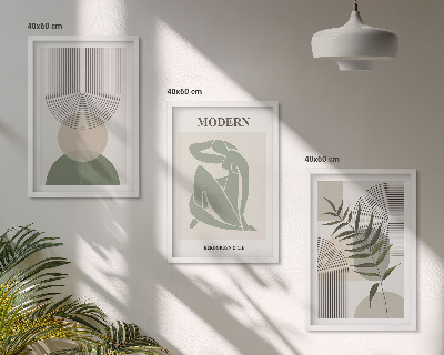 Composizione di quadri Eleganti grafiche vegetali