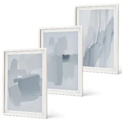 Set di quadri incorniciati con arte astratta ad acquerello
