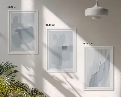 Set di quadri incorniciati con arte astratta ad acquerello