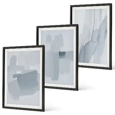 Set di quadri incorniciati con arte astratta ad acquerello