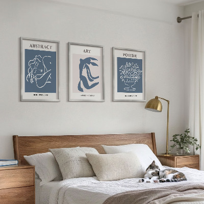 Set di 3 quadri Gli eleganti motivi astratti di Matisse