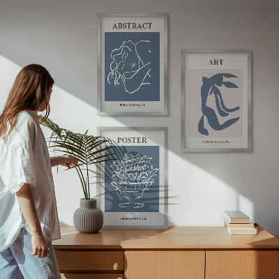 Set di 3 quadri Gli eleganti motivi astratti di Matisse