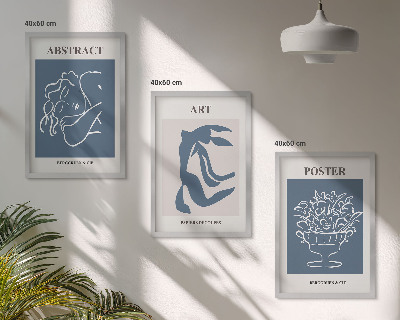 Set di 3 quadri Gli eleganti motivi astratti di Matisse
