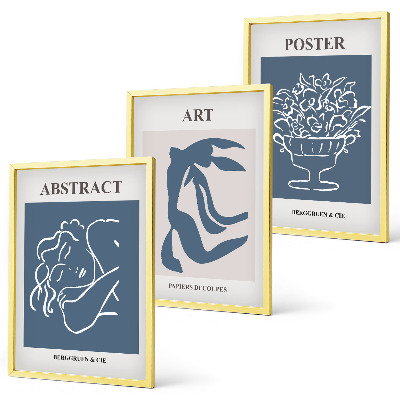 Set di 3 quadri Gli eleganti motivi astratti di Matisse