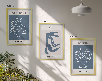 Set di 3 quadri Gli eleganti motivi astratti di Matisse