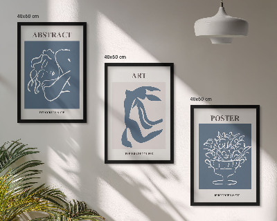 Set di 3 quadri Gli eleganti motivi astratti di Matisse