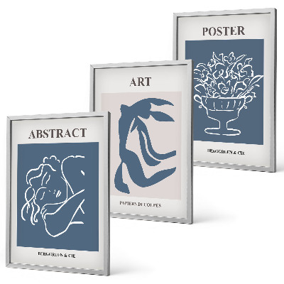 Set di 3 quadri Gli eleganti motivi astratti di Matisse