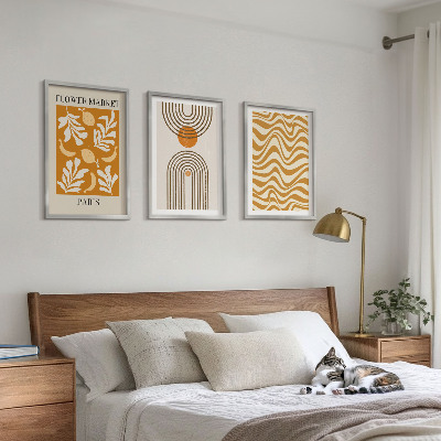 Composizione di quadri Poster con motivi geometrici di piante