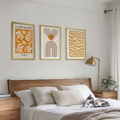 Composizione di quadri Poster con motivi geometrici di piante