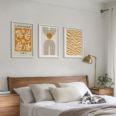 Composizione di quadri Poster con motivi geometrici di piante