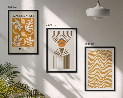 Composizione di quadri Poster con motivi geometrici di piante