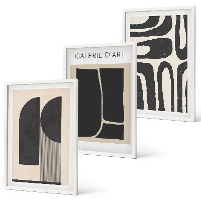 Set di 3 quadri Poster astratti minimalisti