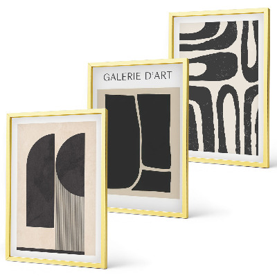Set di 3 quadri Poster astratti minimalisti