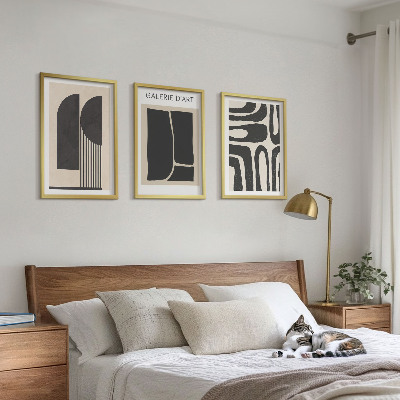 Set di 3 quadri Poster astratti minimalisti