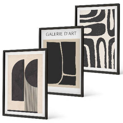 Set di 3 quadri Poster astratti minimalisti