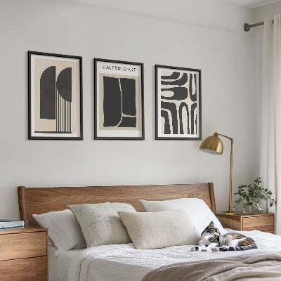 Set di 3 quadri Poster astratti minimalisti