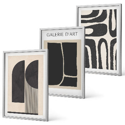 Set di 3 quadri Poster astratti minimalisti
