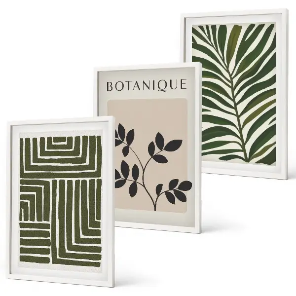 Composizione di quadri in stile minimalismo botanico bohémien