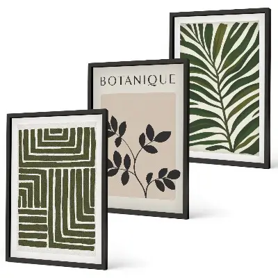 Composizione di quadri in stile minimalismo botanico bohémien