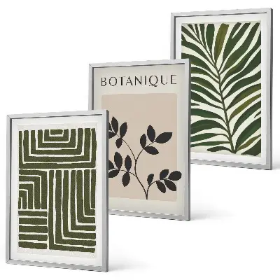 Composizione di quadri in stile minimalismo botanico bohémien