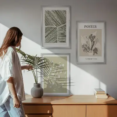 Set di quadri incorniciati con motivi vegetali tenui