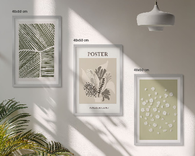 Set di quadri incorniciati Motivi vegetali tenui