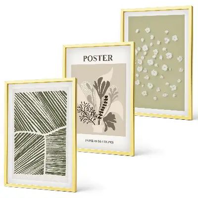 Set di quadri incorniciati con motivi vegetali tenui