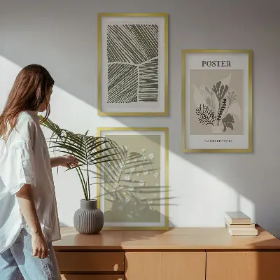 Set di quadri incorniciati con motivi vegetali tenui