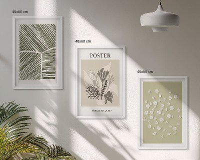 Set di quadri incorniciati Motivi vegetali tenui