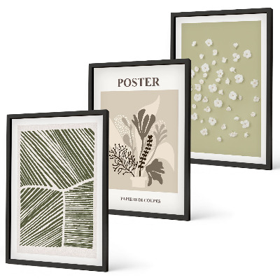 Set di quadri incorniciati Motivi vegetali tenui