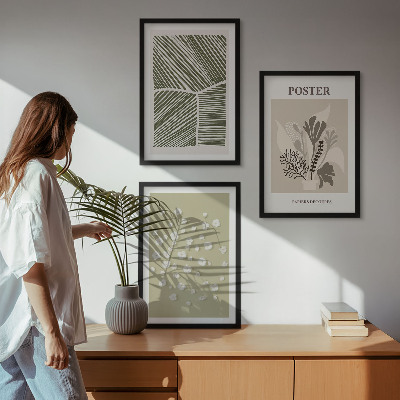 Set di quadri incorniciati Motivi vegetali tenui