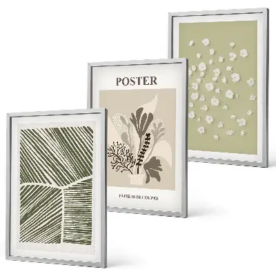 Set di quadri incorniciati con motivi vegetali tenui