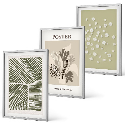 Set di quadri incorniciati Motivi vegetali tenui