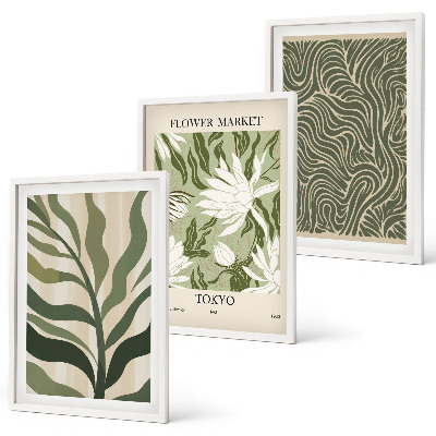 Composizione di quadri Motivi floreali, decorazioni boho