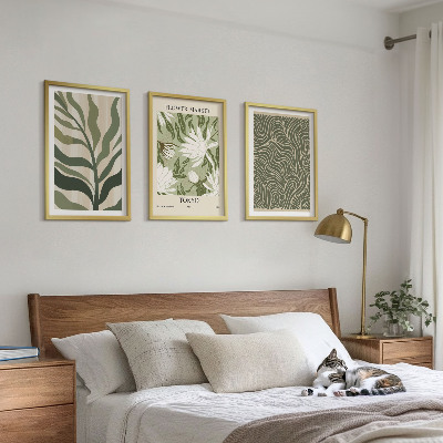 Composizione di quadri Motivi floreali, decorazioni boho