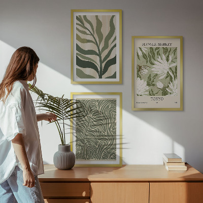 Composizione di quadri Motivi floreali, decorazioni boho