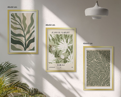 Composizione di quadri Motivi floreali, decorazioni boho